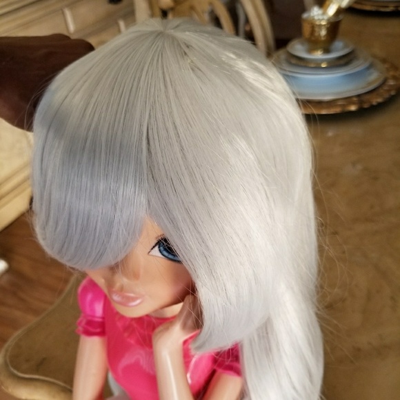 White ChiffonGray Beauty Wig main image 4