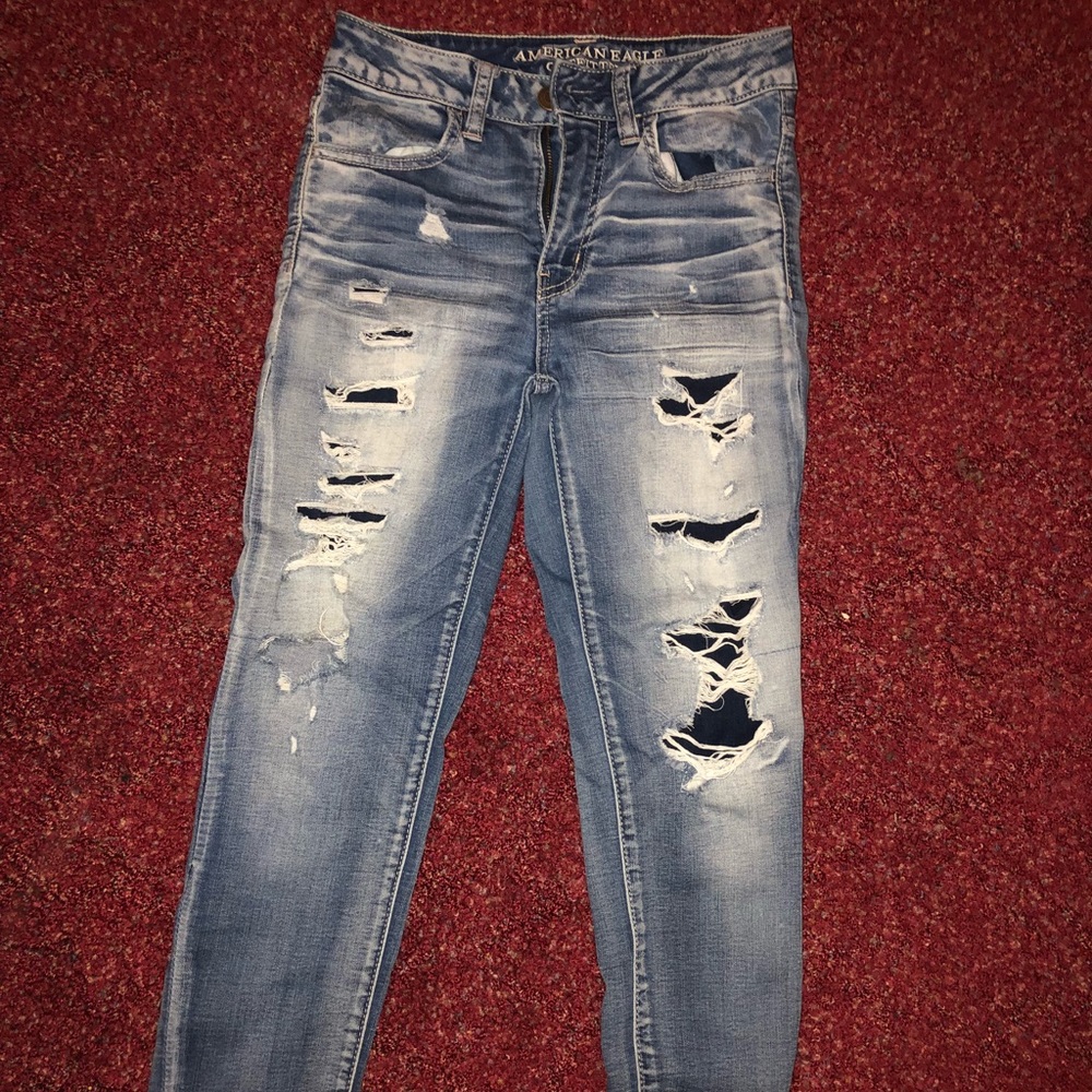 American eagle distressed jeans, size 2