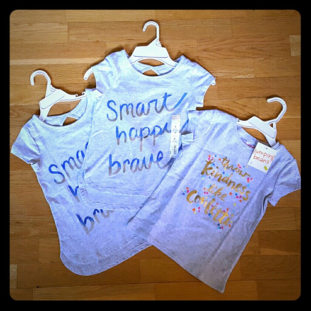 SOLD NWT Smart, Happy, Brave girls tops