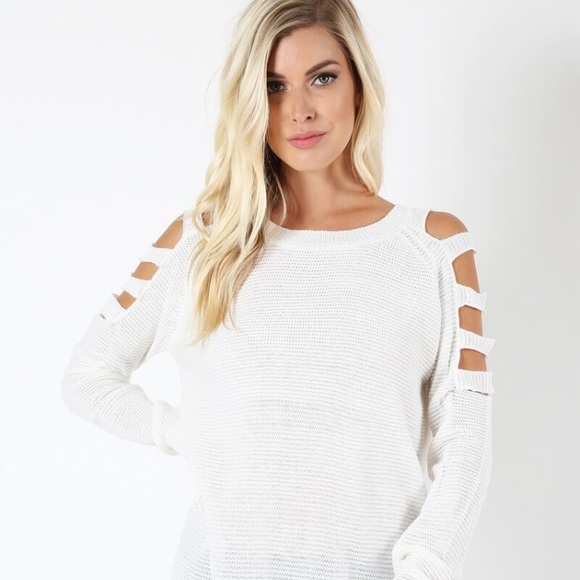 🌼Beige ladder sleeve sweater - Picture 4 of 8