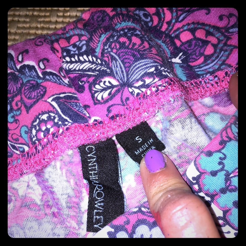 Cynthia Rowley soft paisley floral pajama pants