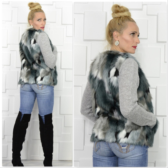 💋LAST 1💋FAUX FUR VEST - Picture 2 of 4