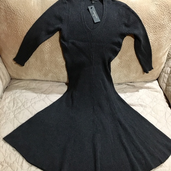 Worthington Dresses & Skirts - Worthington New Gray Sweater Dress w/ flare bottom