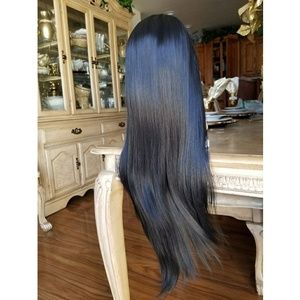 Straight Black Beauty LaceFront Wig Wig 22-24inche