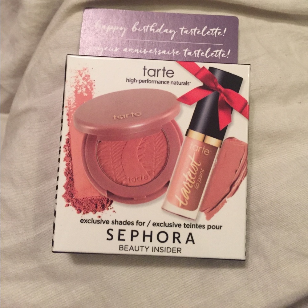Tarte Blush and creamy matte lip paint