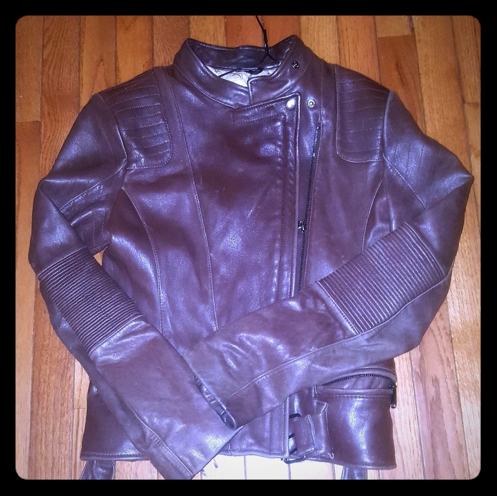 Via Spiga Leather Jacket