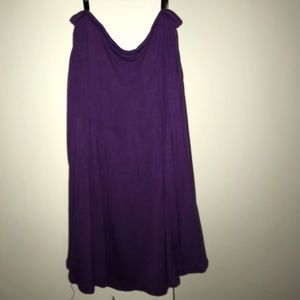 Purple, strapless Guess top