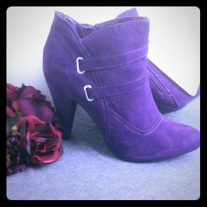 Torrid Suede Purple Booties