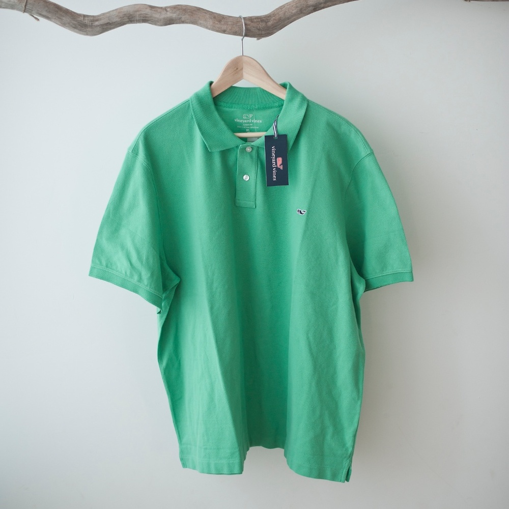 NEW Mens Vineyard Vines Green Polo Golf Shirt