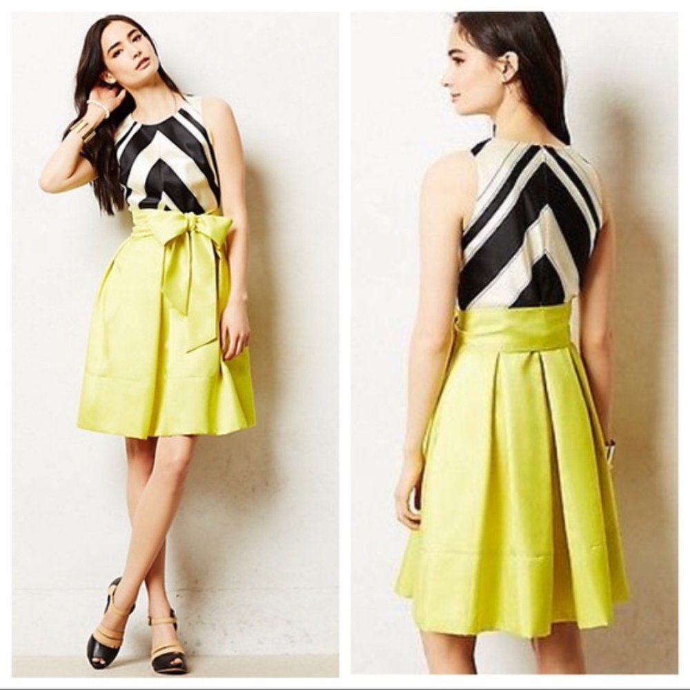 FINAL Anthro Moulinette Soeurs Miel Chevron Dress
