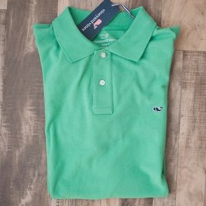 NEW Mens Vineyard Vines Green Polo Golf Shirt