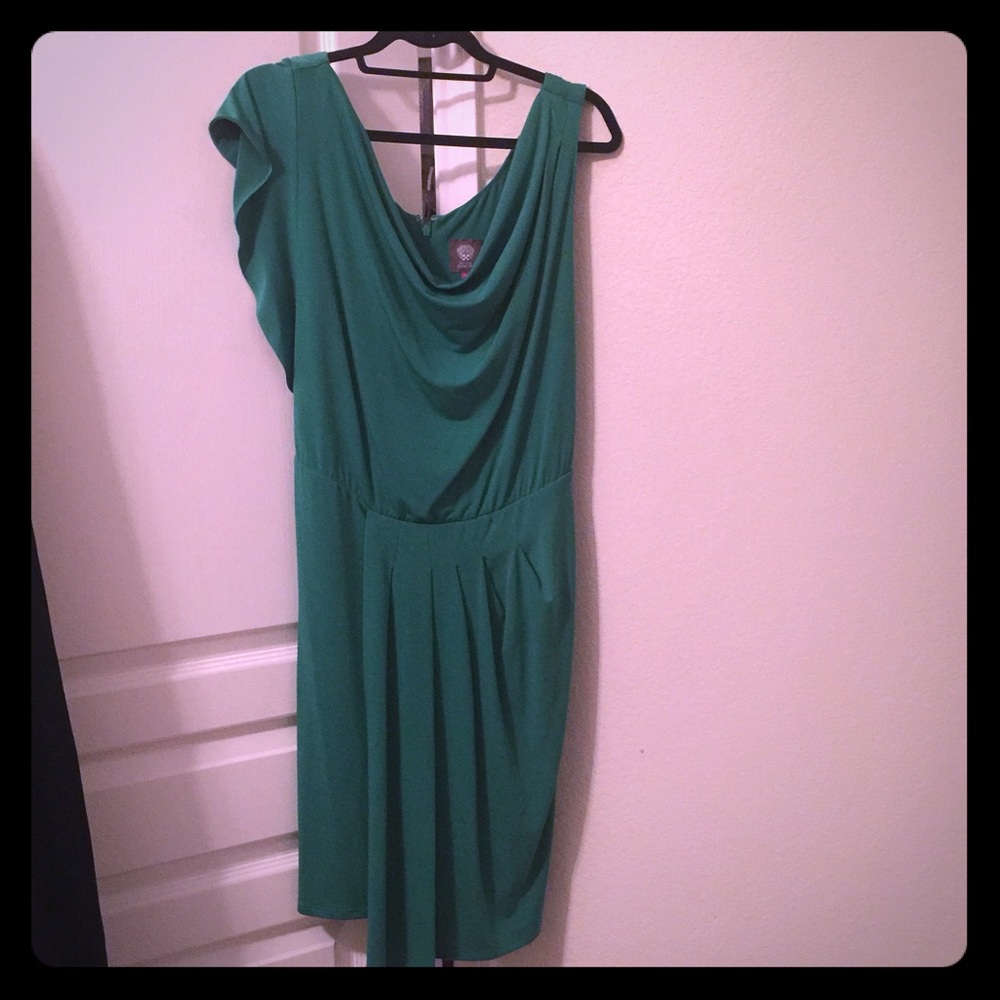 Vince Camuto Green Asymmetrical Dress