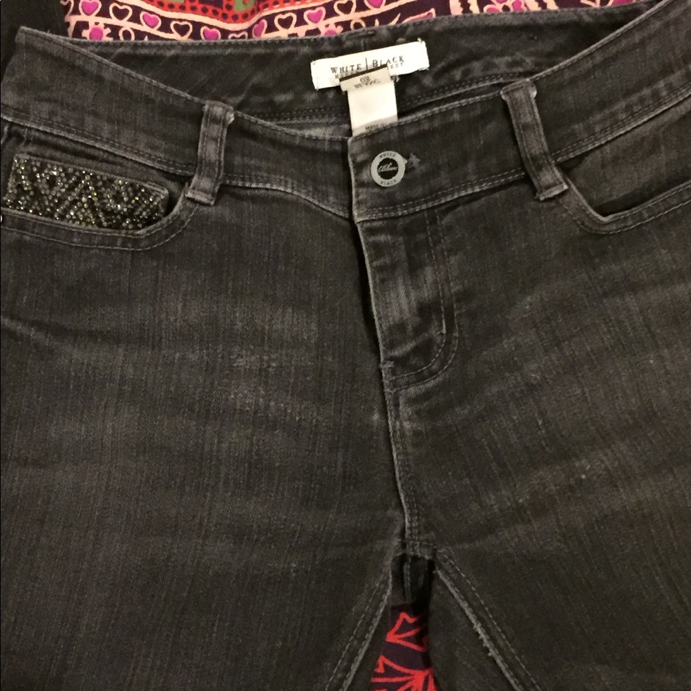 Black denim jean WHBM 0R with bling 🌸