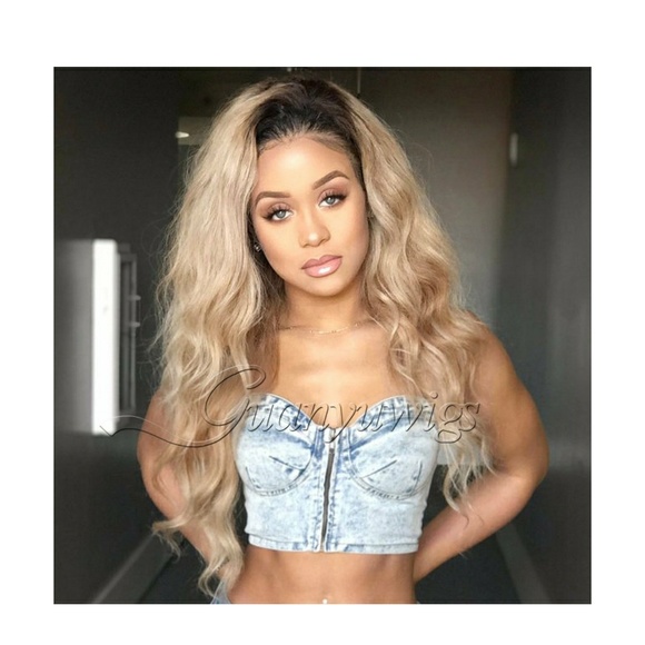 Blonde Ombre Human Hair LaceFront Wig main image 5