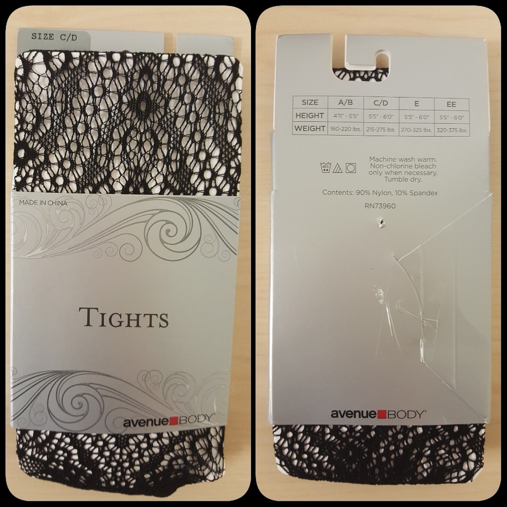 NWT Avenue lace fishnet tights