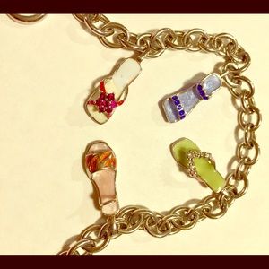 Whimsical Flip Flop Charm Bracelet