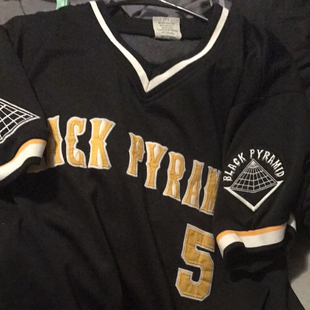 Black pyramid baseball jersey