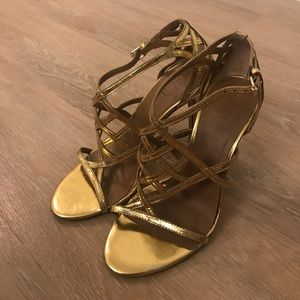 Tory Burch Gold Heels