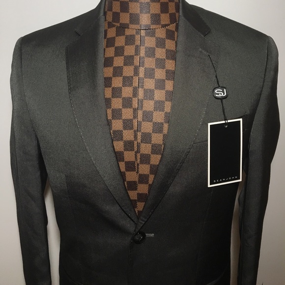 Sean John  Gray Lined Long 2Button Blazer 36S NWT - Picture 1 of 6