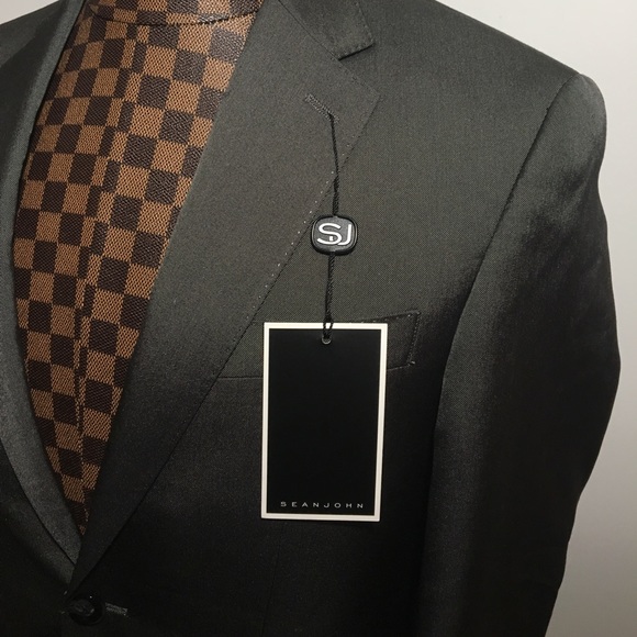 Sean John  Gray Lined Long 2Button Blazer 36S NWT - Picture 2 of 6