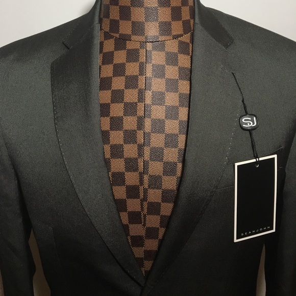 Sean John  Gray Lined Long 2Button Blazer 36S NWT - Picture 4 of 6