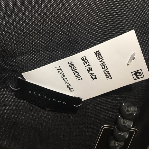 Sean John  Gray Lined Long 2Button Blazer 36S NWT - Picture 5 of 6