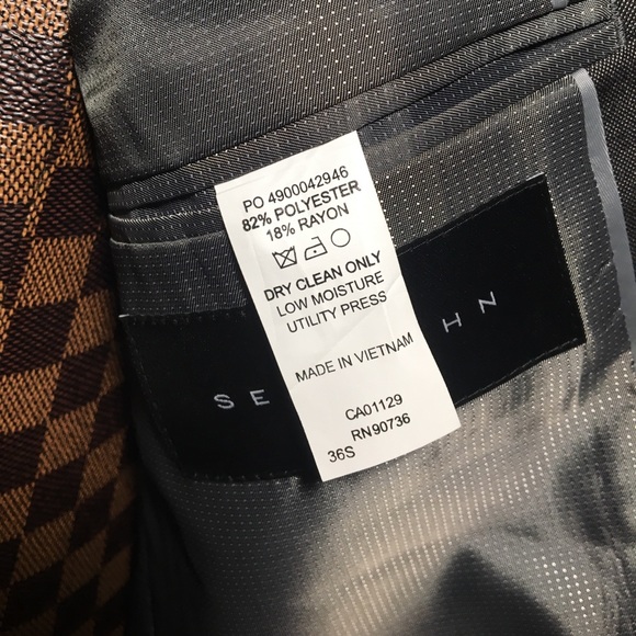 Sean John  Gray Lined Long 2Button Blazer 36S NWT - Picture 6 of 6