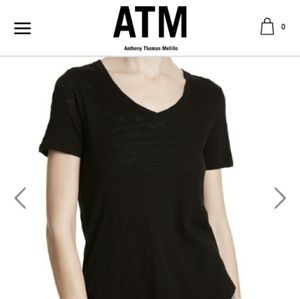 Slub Jersey V-neck Tee