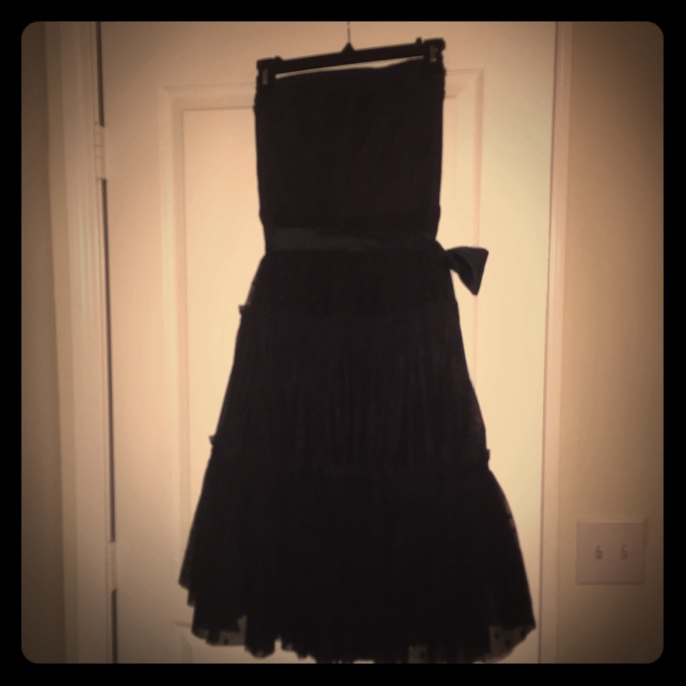 Fit and Flare corset top dress with lace