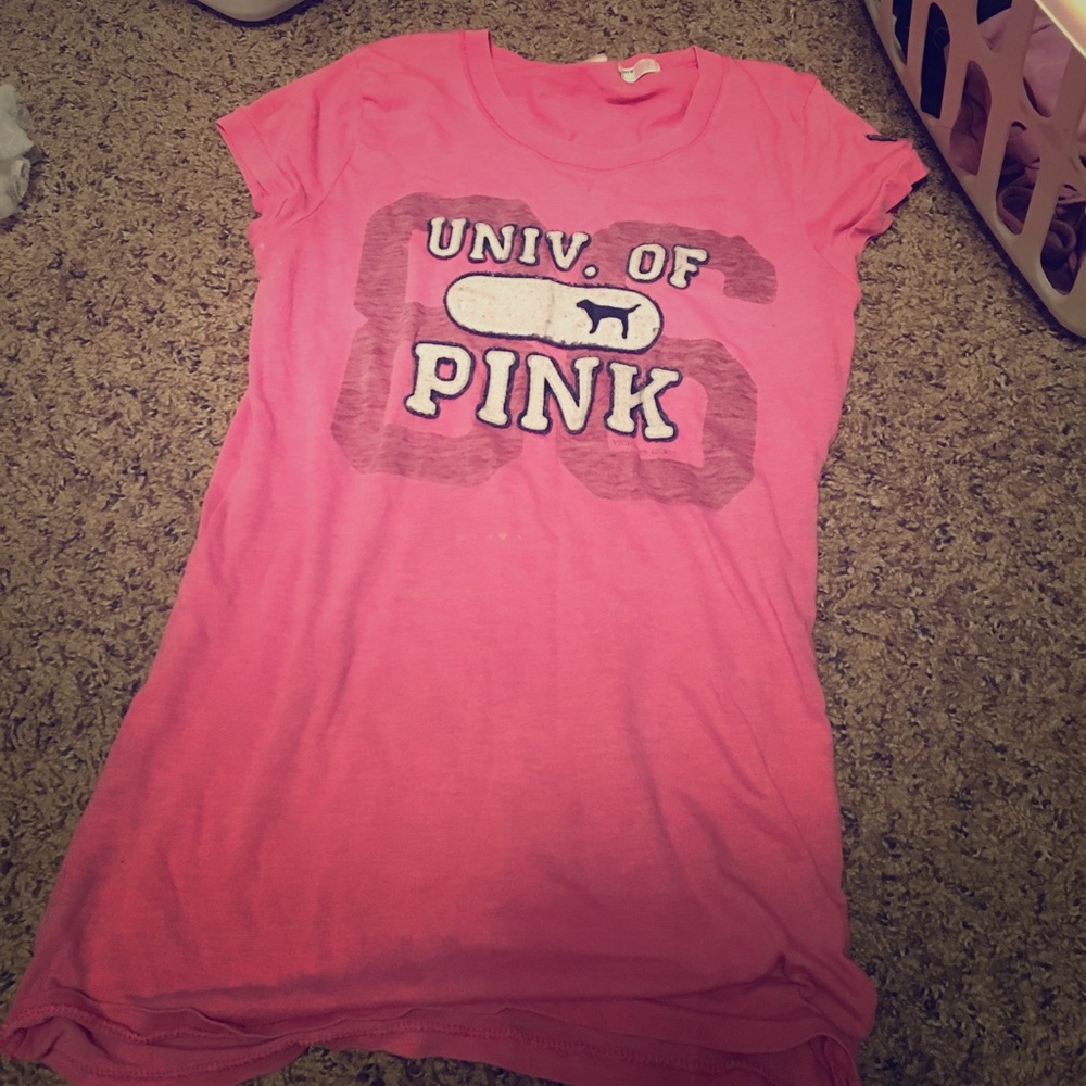 University of pink tee