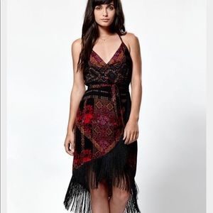 Kendall & Kylie Las Rebeldes Fringe Wrap Dress
