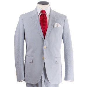 HASPEL Seersucker Striped Cotton Mens Suit NWT