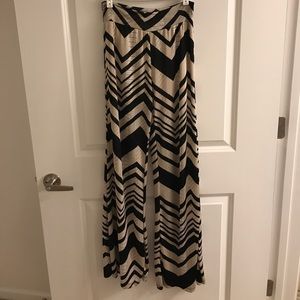 Black and Gold Flowy Pants