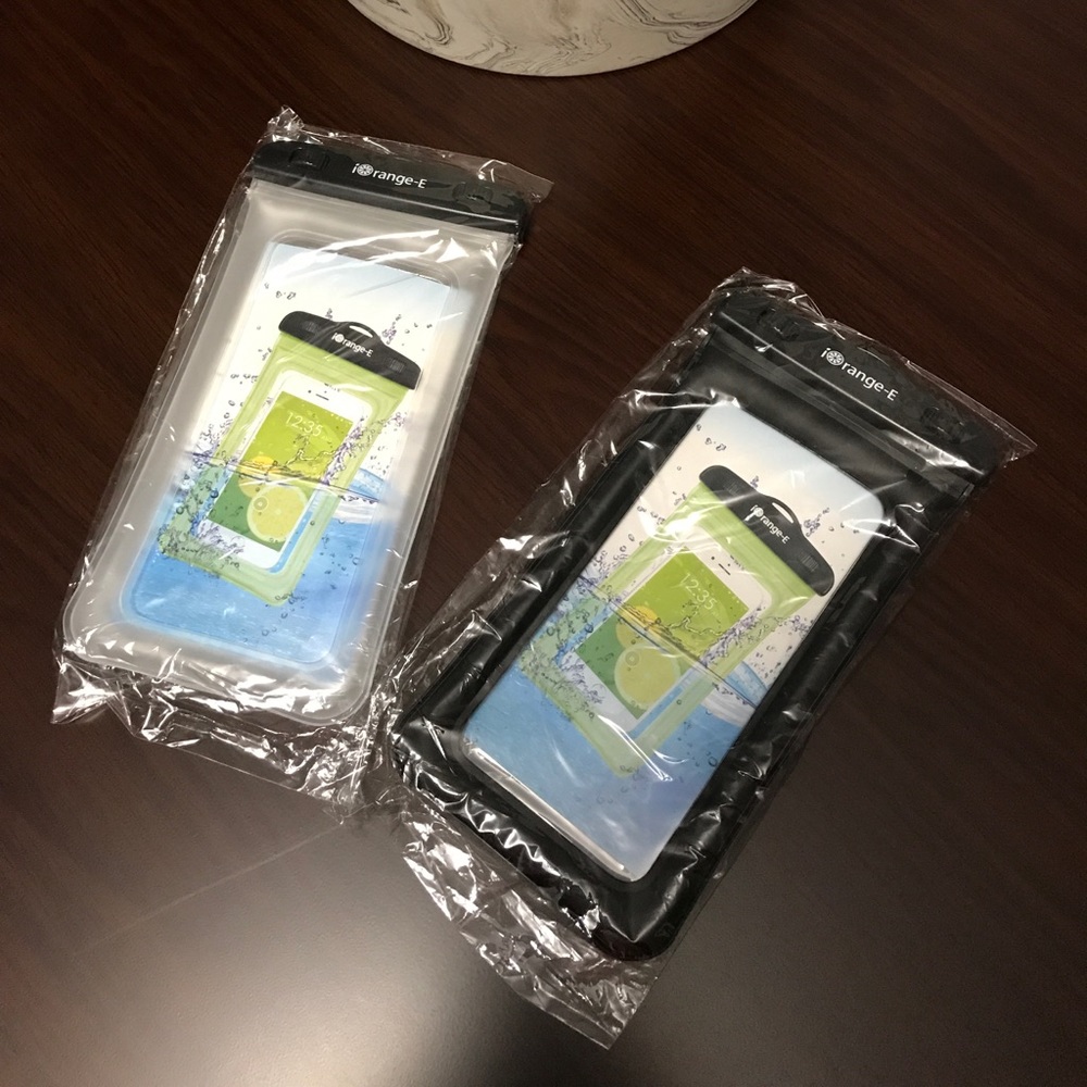 Two waterproof pouches for cellphones