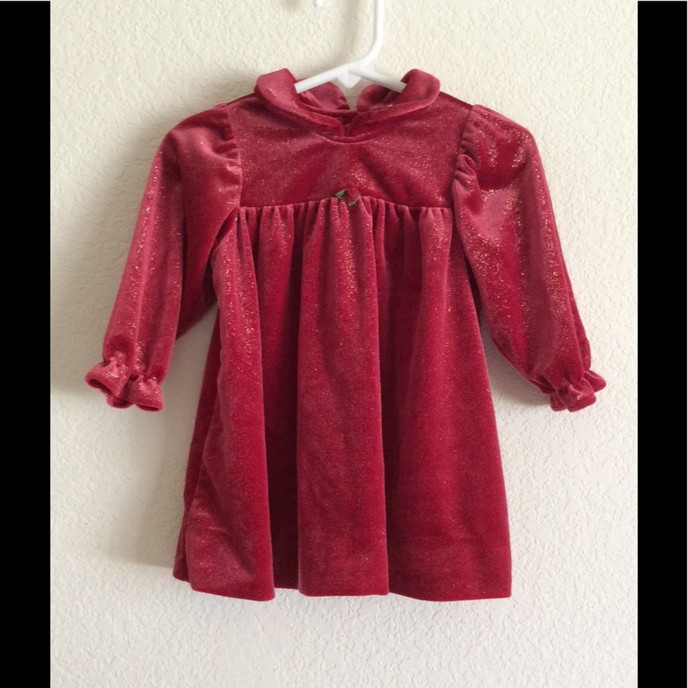 Christmas dress red with gold