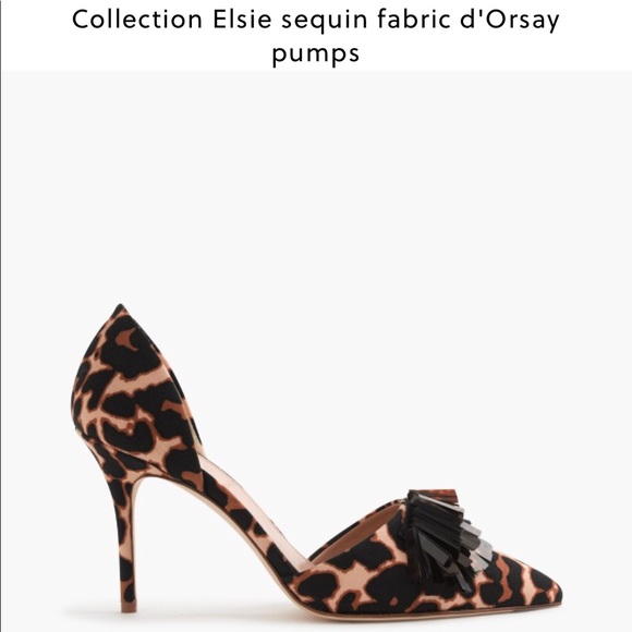 J. Crew Shoes - J crew Elsie sequin fabric d'Orsay pumps