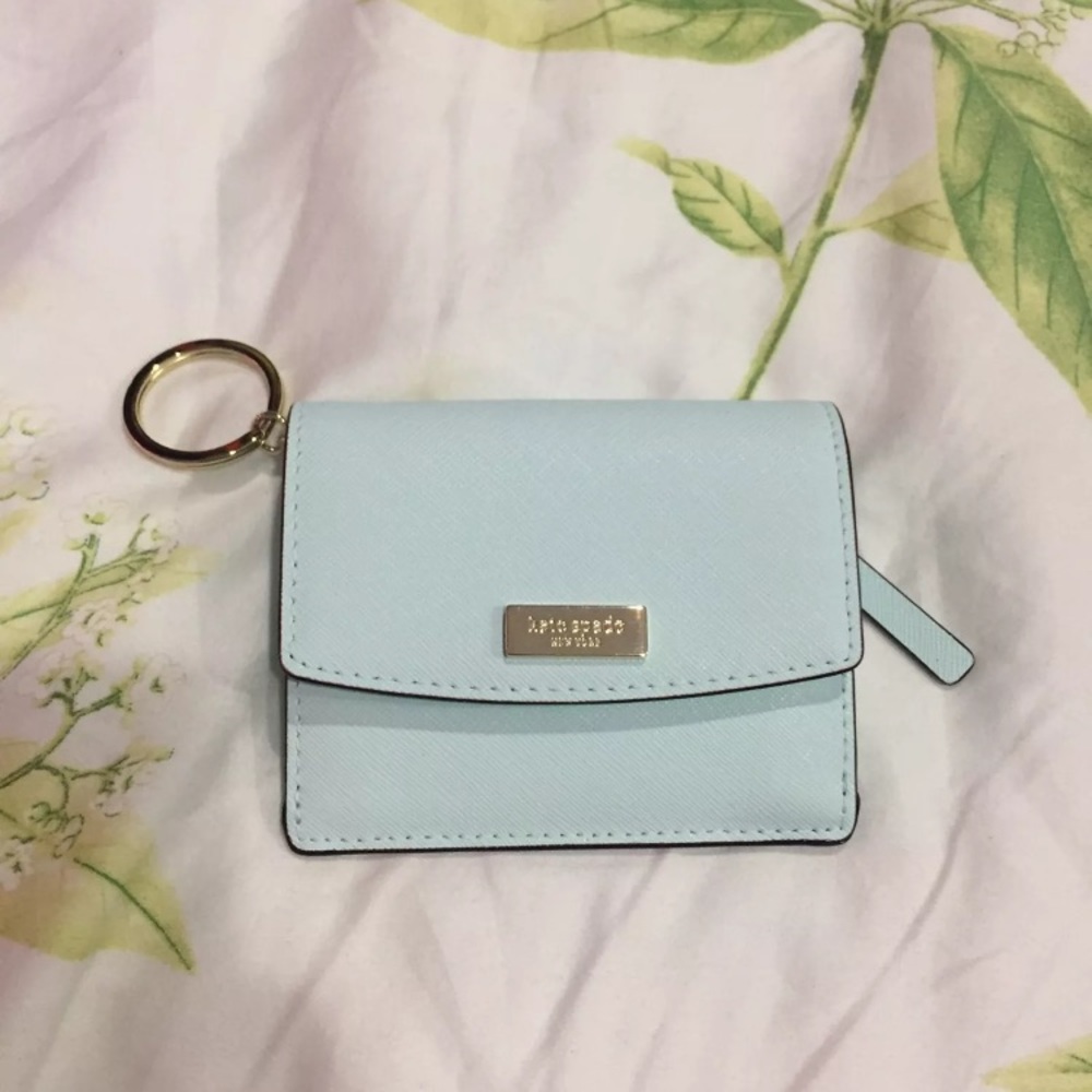 Mint Kate Spade Keychain Wallet