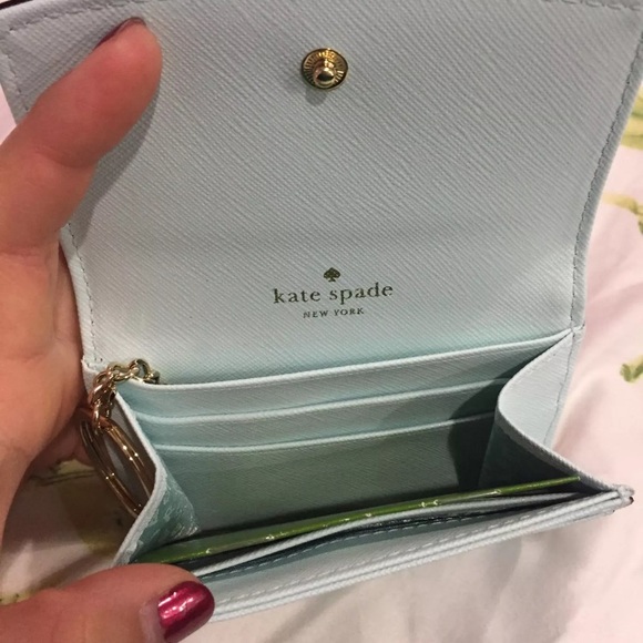Mint Kate Spade Keychain Wallet - Picture 2 of 3