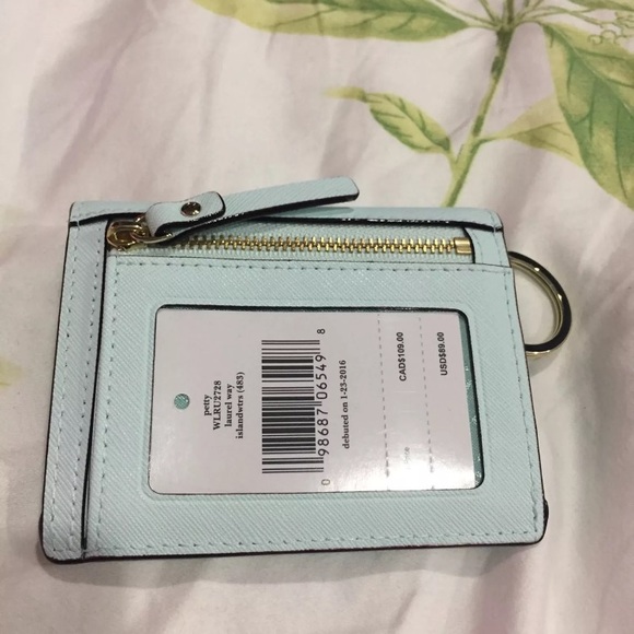Mint Kate Spade Keychain Wallet - Picture 3 of 3