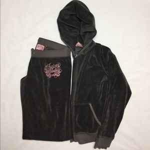 Juicy Couture Charcoal Velour Tracksuit