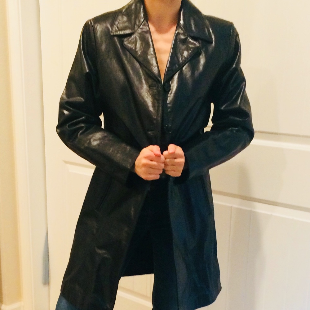 Whet Blu Black Leather Jacket size small