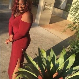 Plus size choker maxi dress