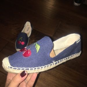 Soludos Cherry & Denim Espadrilles 🍒