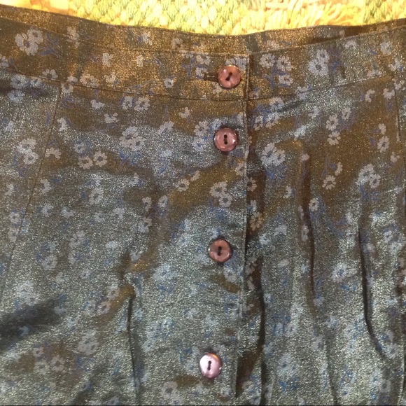 Vintage Iridescent Button-up High-waisted Skirt! - Picture 3 of 5