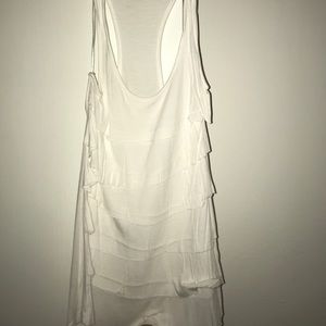 Charlotte Russe White pleated tank top