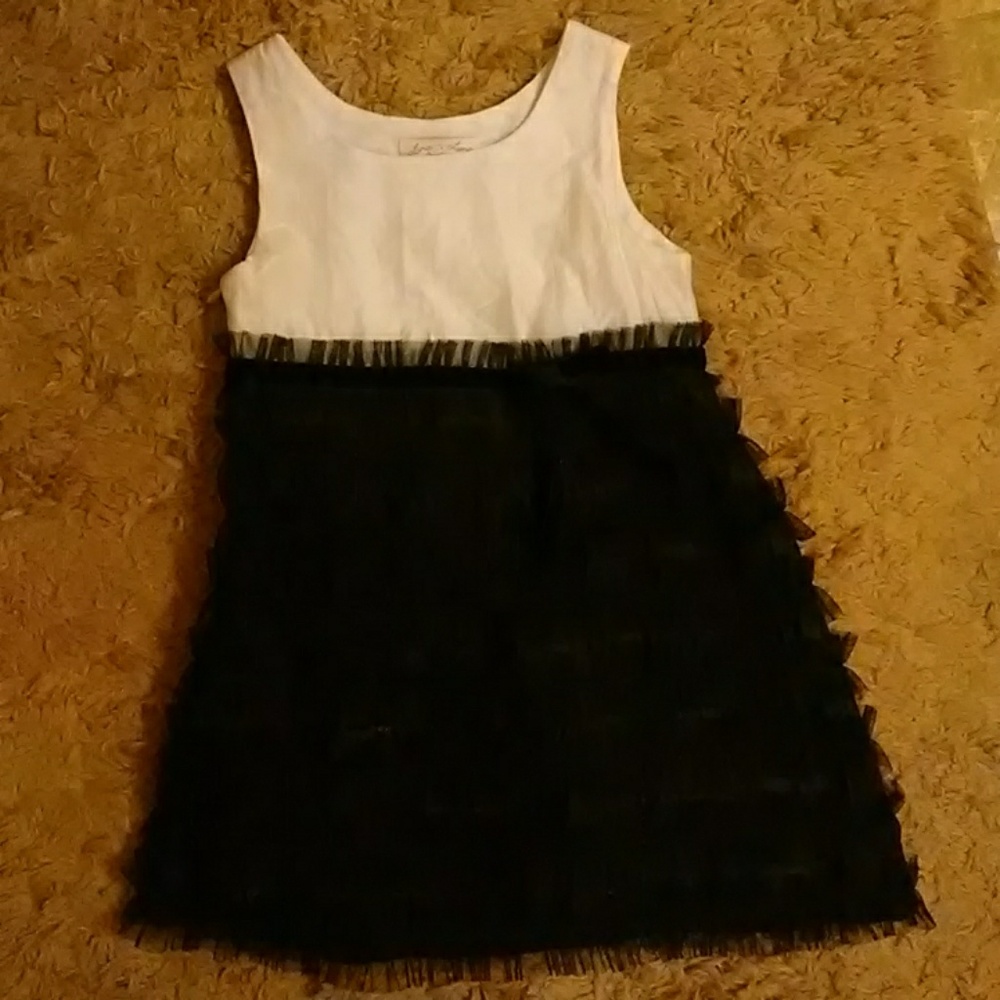 Luna luna copenhagen black and creme 3t frilly dre