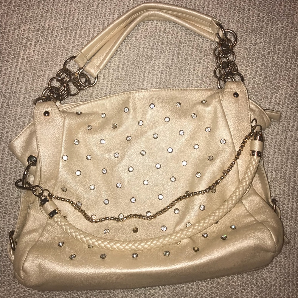 FINAL SALE!!! Sparkly Creme Braided Purse