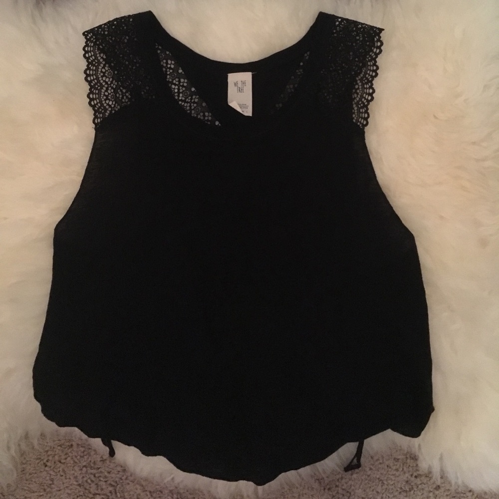 Free people black lace tank