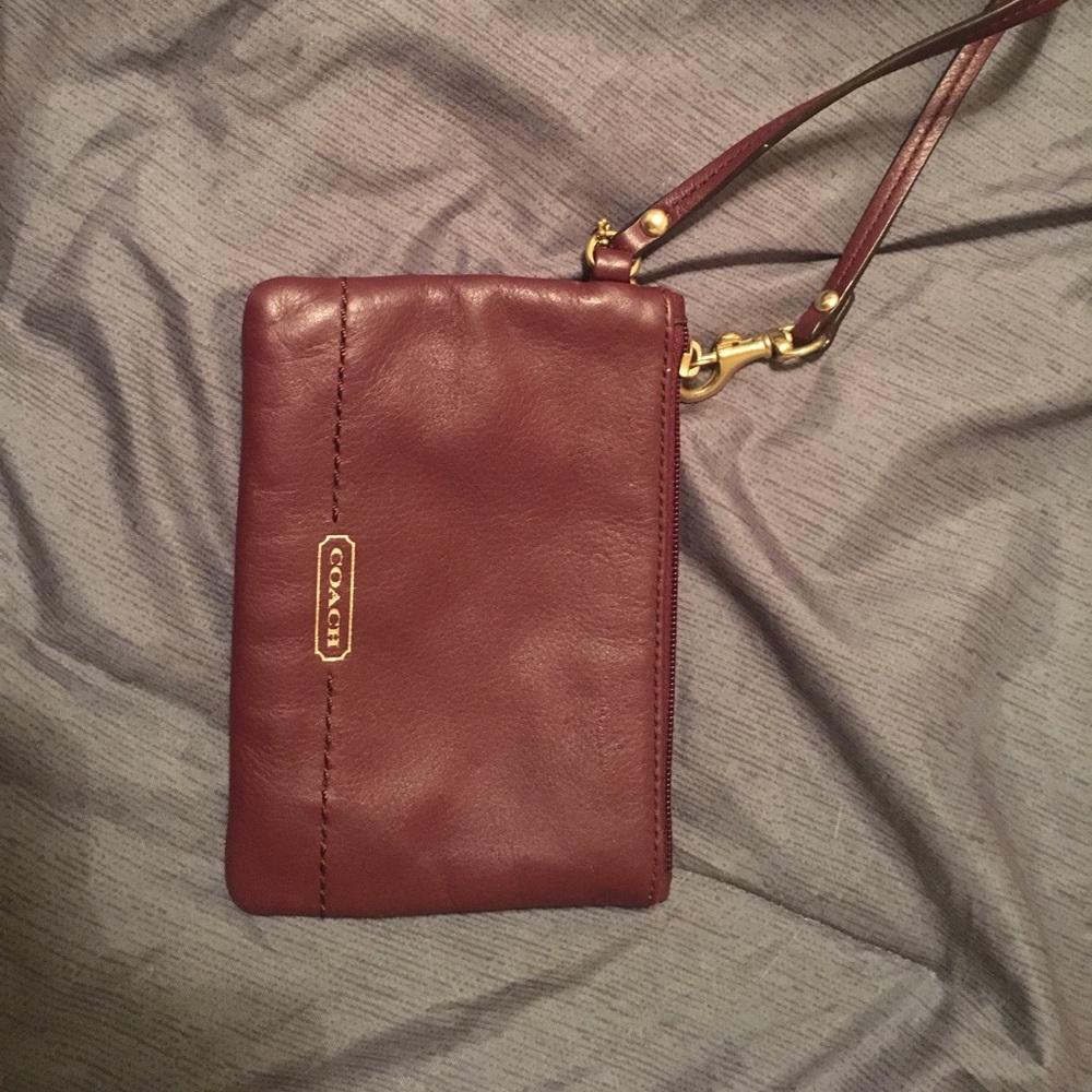 Small coach plum wristlet