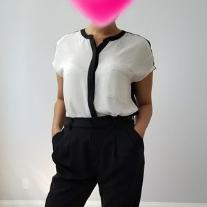 NYDJ Black and White Blouse
